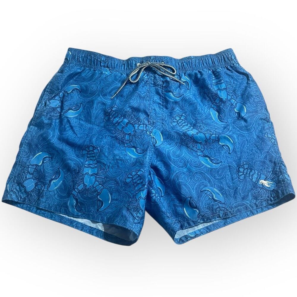 Ted Baker Men’s Size 4 Large The World is Your Lobster Blue Swim Trunks Swimwear